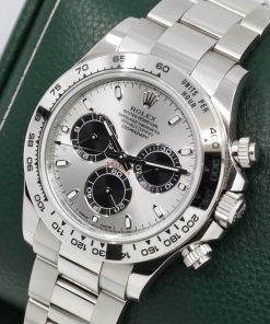 Alternative view of Rolex Cosmograph Daytona, in 18ct White Gold, Steel Grey Dial with Black Sub-Dials, on 18ct White Gold Rolex Oyster Bracelet, Ref. 116509, Circa: 2023, with Box, Books, Rolex Warranty Card & Balance of 5 Year Rolex Warranty