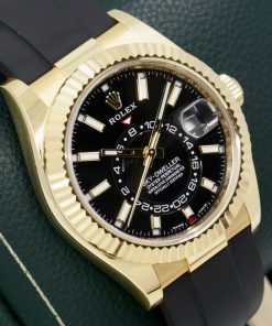 Alternative view of Rolex Sky-Dweller, in 18ct Yellow Gold, Black Index Dial, on Rolex Oysterflex Strap with 18ct Yellow Gold Rolex Deployant, Ref. 326238, Circa: 2022, with Box, Rolex Warranty Card & Balance of 5 Year Rolex Warranty