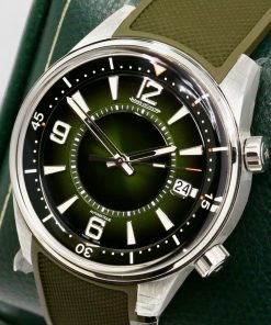 Alternative view of Jaeger-LeCoultre Polaris Date Green lacquer Dial, Boutique Exclusive in stainless steel JLC green rubber strap with a stainless steel deployant, Ref.Q906863J, Circa: 2022, with Box, Books, JLC Warranty Card & Balance of 8 Year Extended Warranty