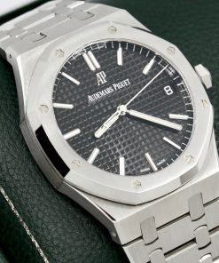 Audemars Piguet Royal Oak in Stainless Steel, Black Tapisserie Dial on a Audemars Piguet Stainless Steel Bracelet, Ref. 15500ST.OO.1220ST.03, Circa 2022, with Box, Books, Audemars Piguet Warranty Card & Balance of Audemars Piguet Extended Warranty