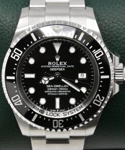 Rolex Oyster Perpetual Sea Dweller Deepsea in Rolex OysterSteel with Black Index Dial on Rolex Oystersteel Bracelet Ref. 126660 Circa: 2019 Complete with Box, Books, white and green swing tags and Rolex Warranty Card