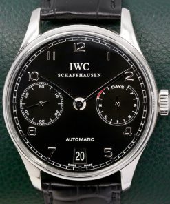 IWC Schaffhausen Portuguese Automatic 7 Day, Stainless Steel, Black Arab Dial, on Black IWC Alligator Strap with Stainless Steel IWC Deployant, Ref. IW500109, Circa: 2011, Complete with Box, Books & IWC Warranty Card