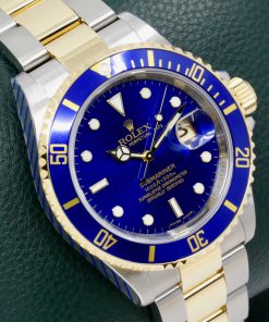 Alternative view of Rolex Submariner Date "Bluesy", in Stainless Steel & 18ct Yellow Gold, Blue Index Dial, on Stainless Steel & 18ct Yellow Gold Rolex Oyster Bracelet, Ref. 16613, Circa: 2010, with Box, Rolex Warranty Card, Rolex Service Card & Balance of 2 Year Rolex Service Warranty