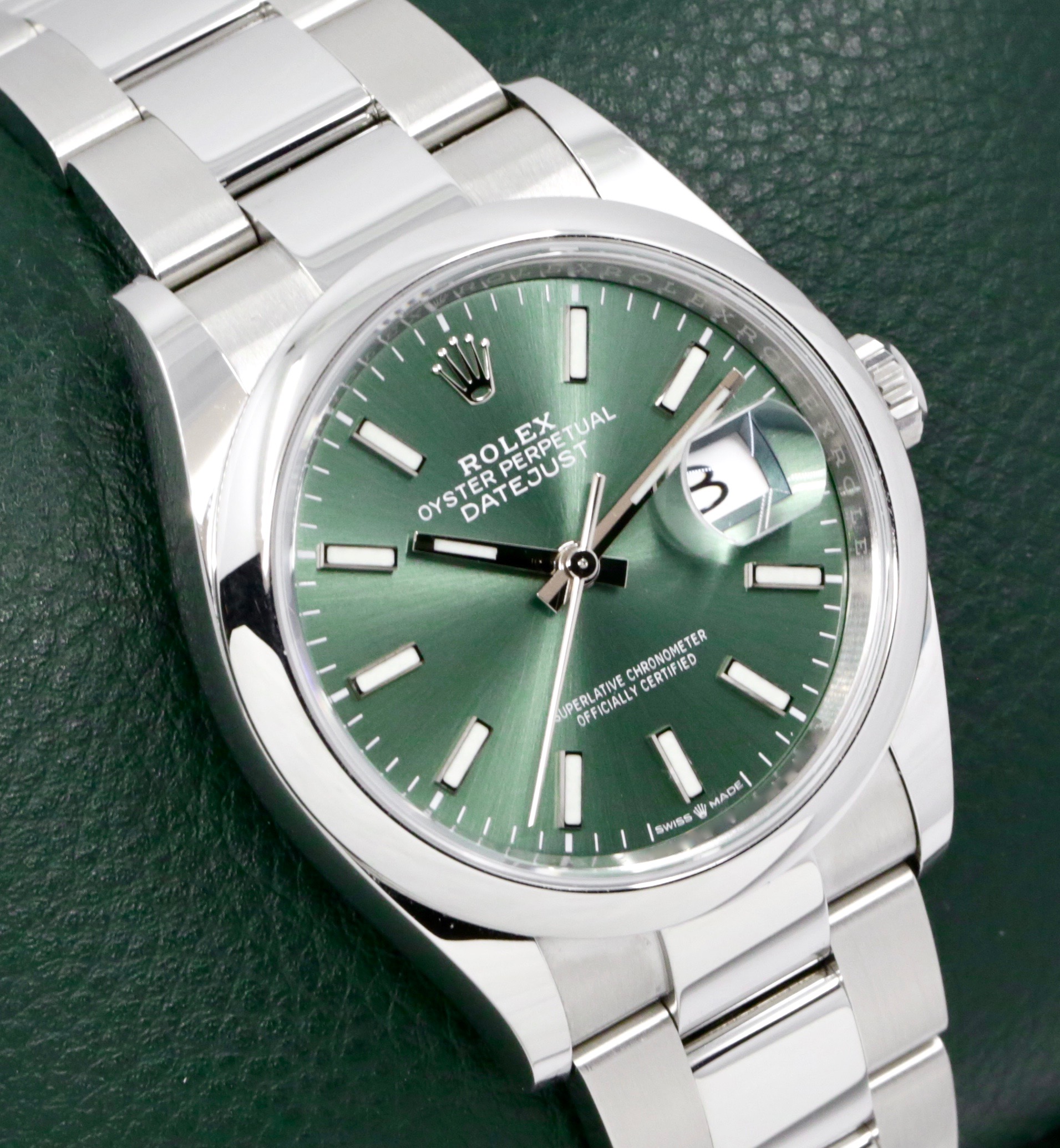 Rolex Oyster Perpetual Datejust 36, Stainless Steel, Mint Green Index Dial, Smooth Bezel, on Stainless Steel Rolex Oyster Bracelet, Ref. 126200, Circa: 2023, with Box, Books, Rolex Warranty Card & Balance of 5 Year Rolex Warranty - Image 2
