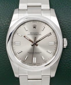Rolex Oyster Perpetual 36 in Stainless Steel, Rhodium Index Dial, Rolex Oystersteel Bracelet. Ref. 116000 Circa 2017 with Box, Book & Rolex Warranty Card