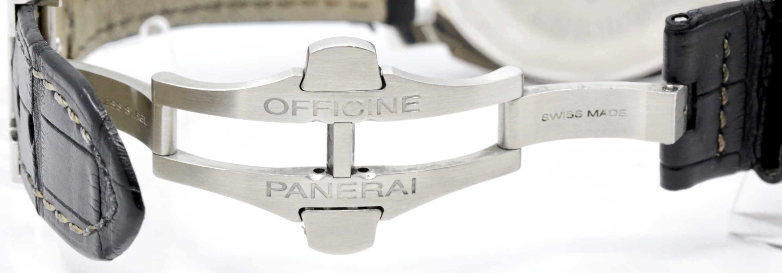 Panerai Luminor Automatic Power Reserve, Stainless Steel, Black Index Dial, on Black Alligator Panerai Strap with Stainless Steel Panerai Deployant, Ref. PAM00090, Circa: 2006, with Box & Papers - $5,900!!! - Image 8