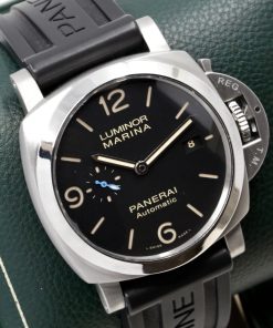 Alternative view of Panerai Luminor Marina 1950, Automatic with Date in stainless steel on a Panerai Rubber strap Ref: PAM01312 Box, books and Panerai Warranty book. Ca 2017. -  $5,900