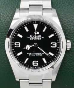 Rolex Explorer I, 36mm, in Oystersteel, Black 3, 6, 9 Dial, on Rolex Oystersteel Bracelet, Ref. 124270, Circa: 2024, Complete with Box, Books, Rolex Warranty Card & Balance of 5 Year Rolex Factory Warranty, - $12,250