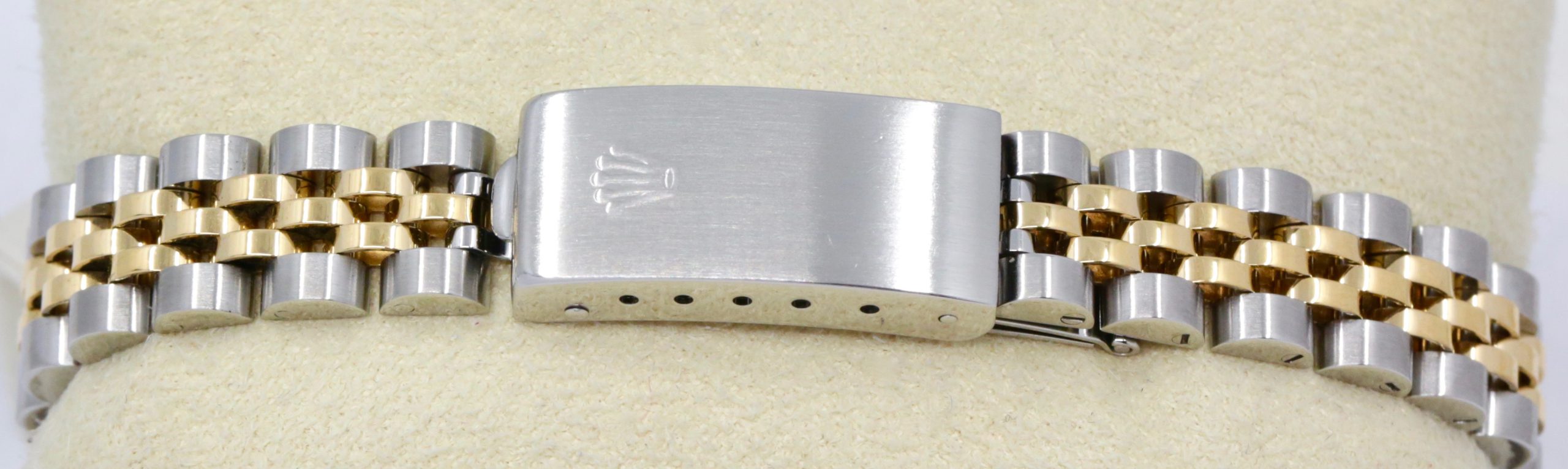 Rolex Lady-Datejust 26, in Stainless Steel & 18ct Yellow Gold, Fluted Bezel, Champagne Index Dial, on Stainless Steel & 18ct Yellow Gold Rolex Jubilee Bracelet, Ref. 69173, Circa: 1991 - Image 6