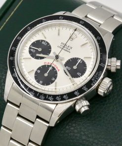 Alternative view of Rolex Oyster Cosmograph Daytona Reference 6263, "BIG RED", in Stainless Steel, Silver Dial with Black Sub Dials, Manual Winding, Circa: 1979/1980