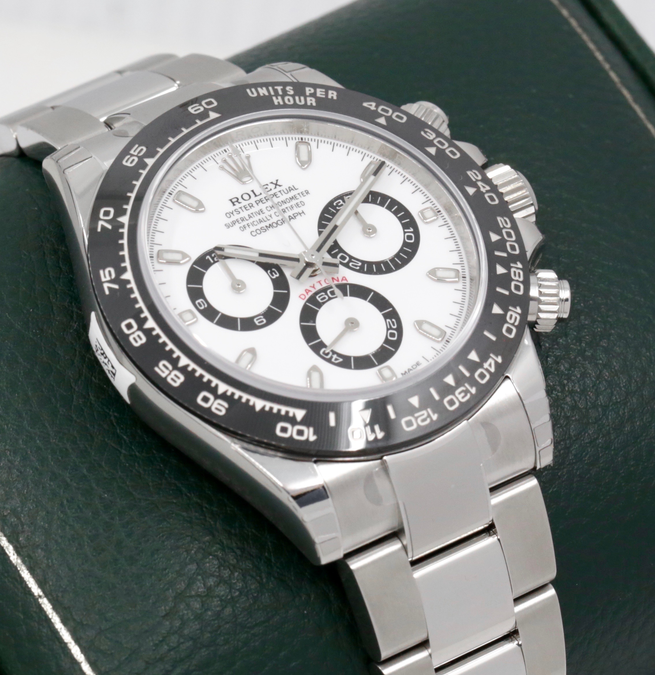 Rolex Cosmograph Daytona, Stainless Steel, Black Ceramic Bezel, White Index Dial, on a Rolex Oystersteel Bracelet, Ref: 116500LN, Circa: 2022, Complete with Box, Book, Green & White Tags, Rolex Warranty Card, & Balance of 5 Year Rolex Factory Warranty - UNWORN!! - Image 2