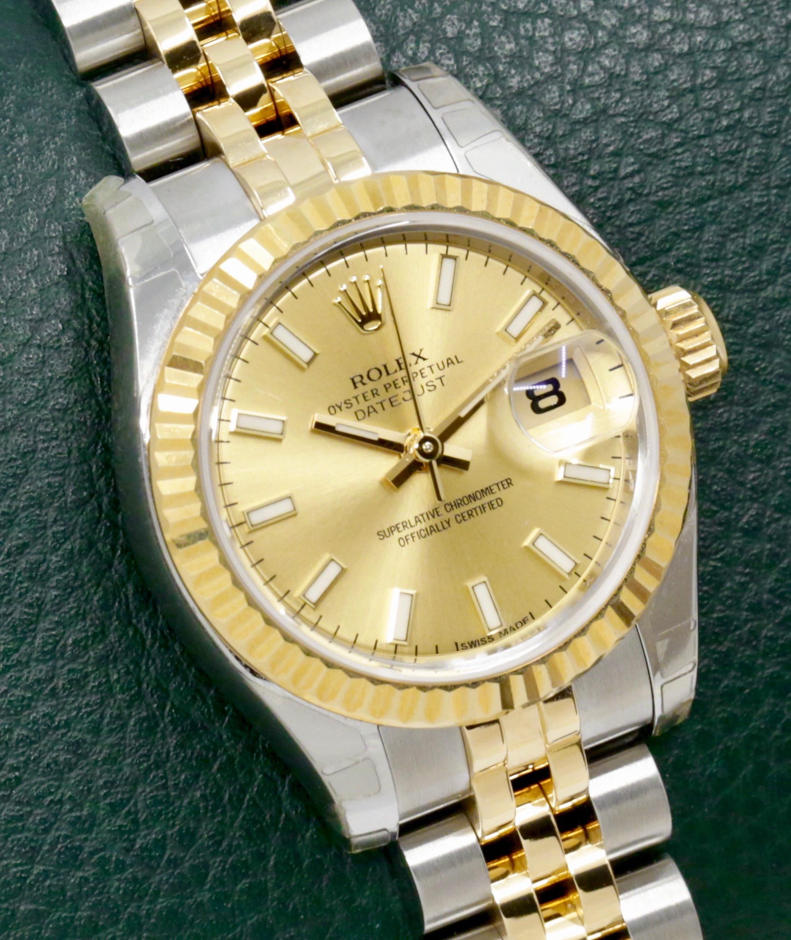 Rolex Lady Datejust 26, Stainless Steel & 18ct Yellow Gold, Champagne index Dial, on Steel & 18ct Yellow Gold Jubilee Bracelet, Ref.179173, Circa 2016, with Box, Book and Rolex Warranty Card - Image 3