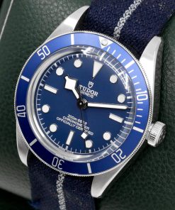 Alternative view of Tudor Black Bay 58, in Stainless Steel, Blue Index Dial, Blue Bezel on a Blue Tudor Fabric Strap, Ref. 79030B, Circa: 2023, Complete with Box, Books, Tudor Warranty Card & Balance of 5 Year Tudor Factory Warranty $3,850