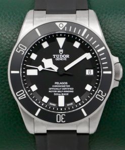 Tudor Pelagos 42, in Titanium, Black Index Dial, on Tudor Rubber Strap with Titanium Tudor Tang Buckle, Ref. 25600TN, Circa: 2022, with Box, Books, Tudor Warranty Card, Titanium Tudor Bracelet, & Balance of 5 Year Tudor Factory Warranty $5200