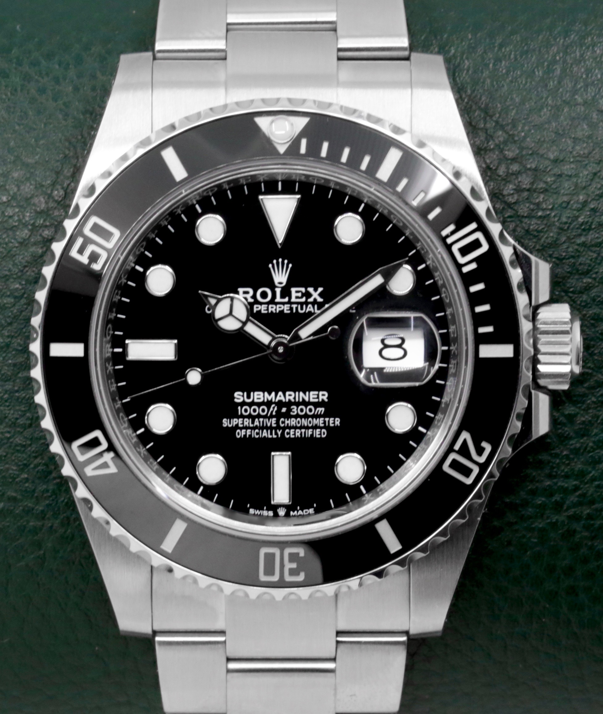 Rolex Submariner Date, Stainless Steel, Black Ceramic Bezel, Black Index Dial, on Stainless Steel Rolex Oyster Bracelet, Ref. 126610LN, Circa: 2021, Complete with Box, Books, Swing Tags, Rolex Warranty Card & Balance of 5 Year Rolex Factory Warranty