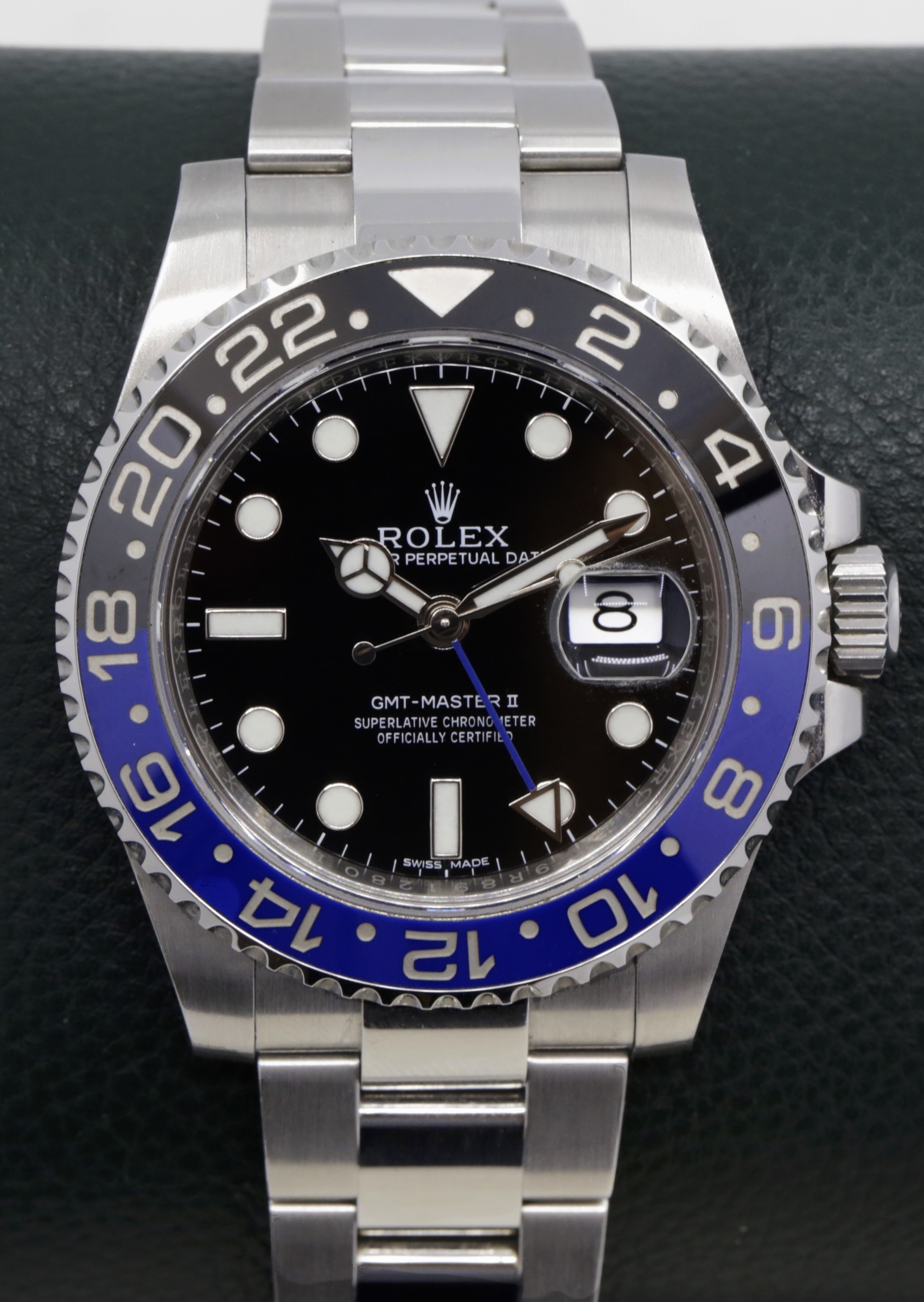 Rolex Oyster Perpetual GMT Master II, in Stainless Steel, Black Index Dial, Blue & Black “Batman” Ceramic Bezel, on Rolex Oyster steel Bracelet, Ref. 116710BLNR, Circa: 2014, Complete with Box & Papers - Image 3