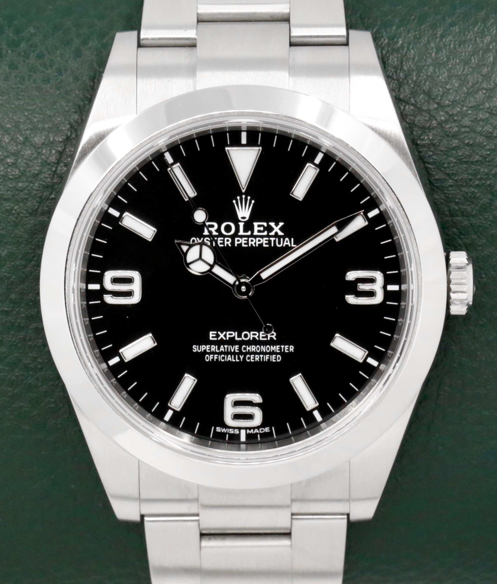 Rolex Explorer I, Stainless Steel, Black 3,6,9 Dial, on Stainless Steel Rolex Oyster Bracelet, Ref. 214270, Circa: 2020, Complete with Box, Books, Swing Tags, Rolex Warranty Card & Balance of 5 Year Rolex Warranty