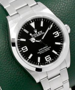 Alternative view of Rolex Explorer I, Stainless Steel, Black 3,6,9 Dial, on Stainless Steel Rolex Oyster Bracelet, Ref. 214270, Circa: 2020, Complete with Box, Books, Swing Tags, Rolex Warranty Card & Balance of 5 Year Rolex Warranty