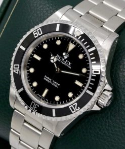 Alternative view of Rolex Submariner Non-Date in Stainless Steel, Black Index Dial, on Stainless Steel Rolex Oyster Bracelet, Ref. 14060, Circa: 1993, with Box, Books, Swing Tag, & Rolex Warranty Certificate