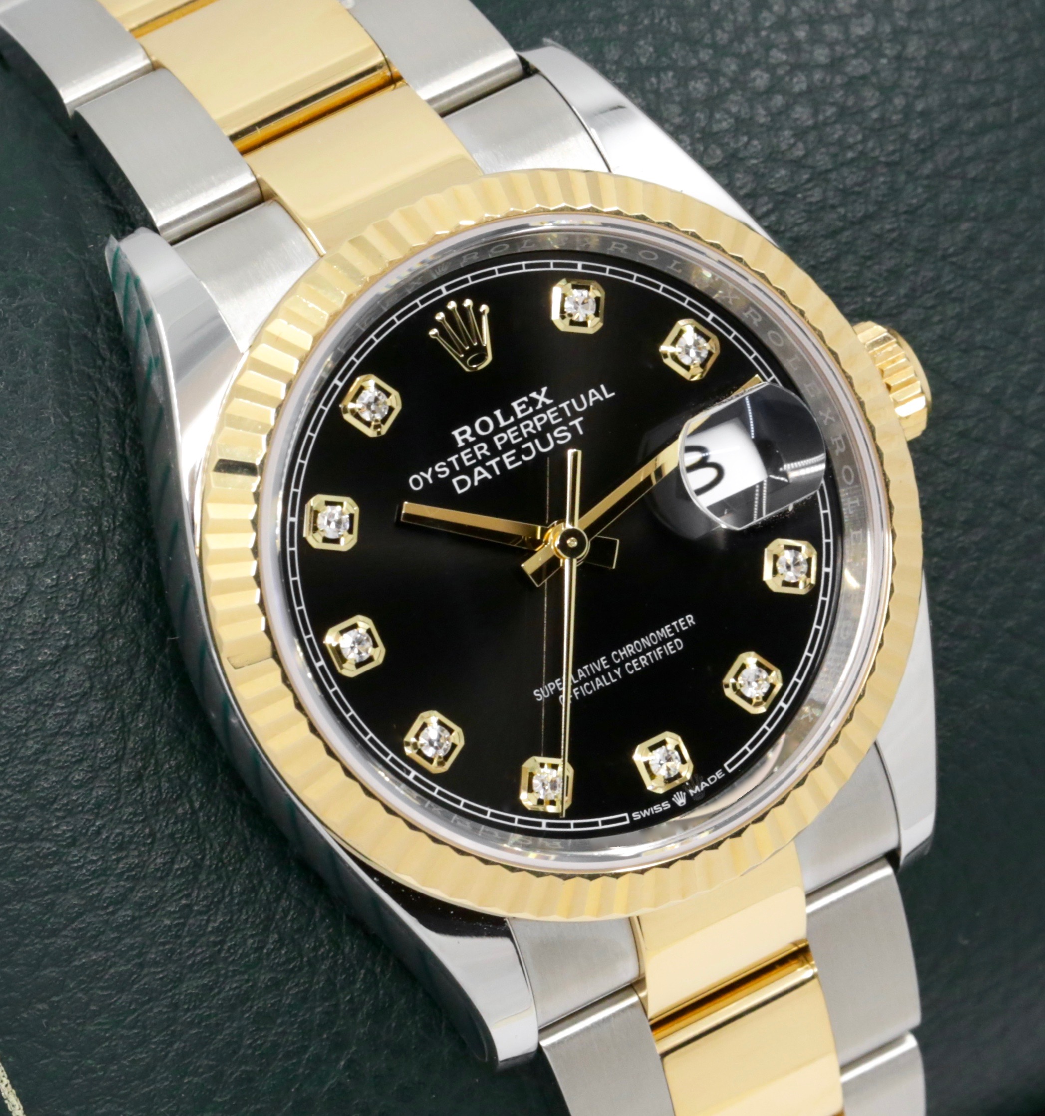 Rolex Oyster Perpetual Datejust 36, Stainless Steel & 18ct Yellow Gold, with a Black Diamond Dial, on Stainless Steel & 18ct Yellow Gold Rolex Jubilee Bracelet, Ref. 126233, Circa: 2022, Complete with Box, Book,Swing Tags, & Rolex Warranty Card. (RRP is $23,400) - Image 3
