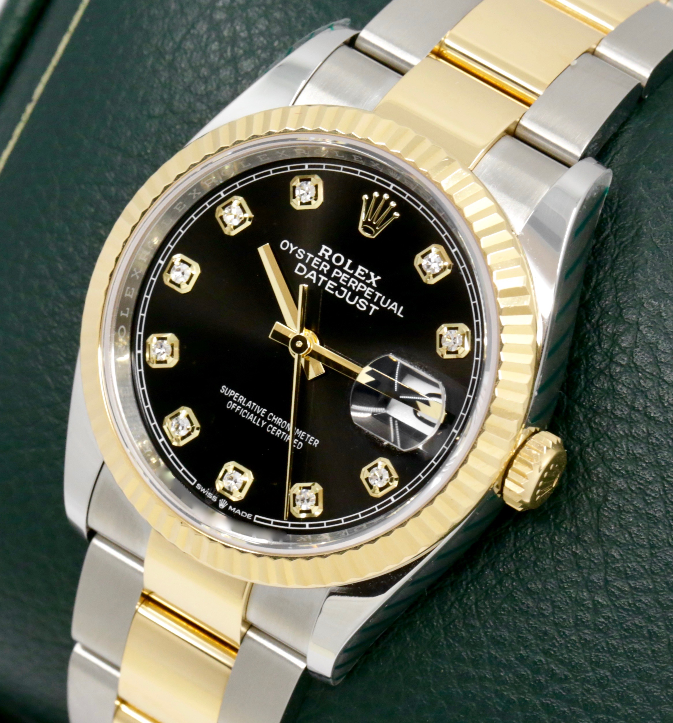Rolex Oyster Perpetual Datejust 36, Stainless Steel & 18ct Yellow Gold, with a Black Diamond Dial, on Stainless Steel & 18ct Yellow Gold Rolex Jubilee Bracelet, Ref. 126233, Circa: 2022, Complete with Box, Book,Swing Tags, & Rolex Warranty Card. (RRP is $23,400) - Image 2