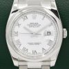 Rolex Datejust 36mm in Stainless steel, Dome bezel the classic White Roman dial on a Rolex Oyster steel bracelet Ref: 116200, Box and book Ca.2006