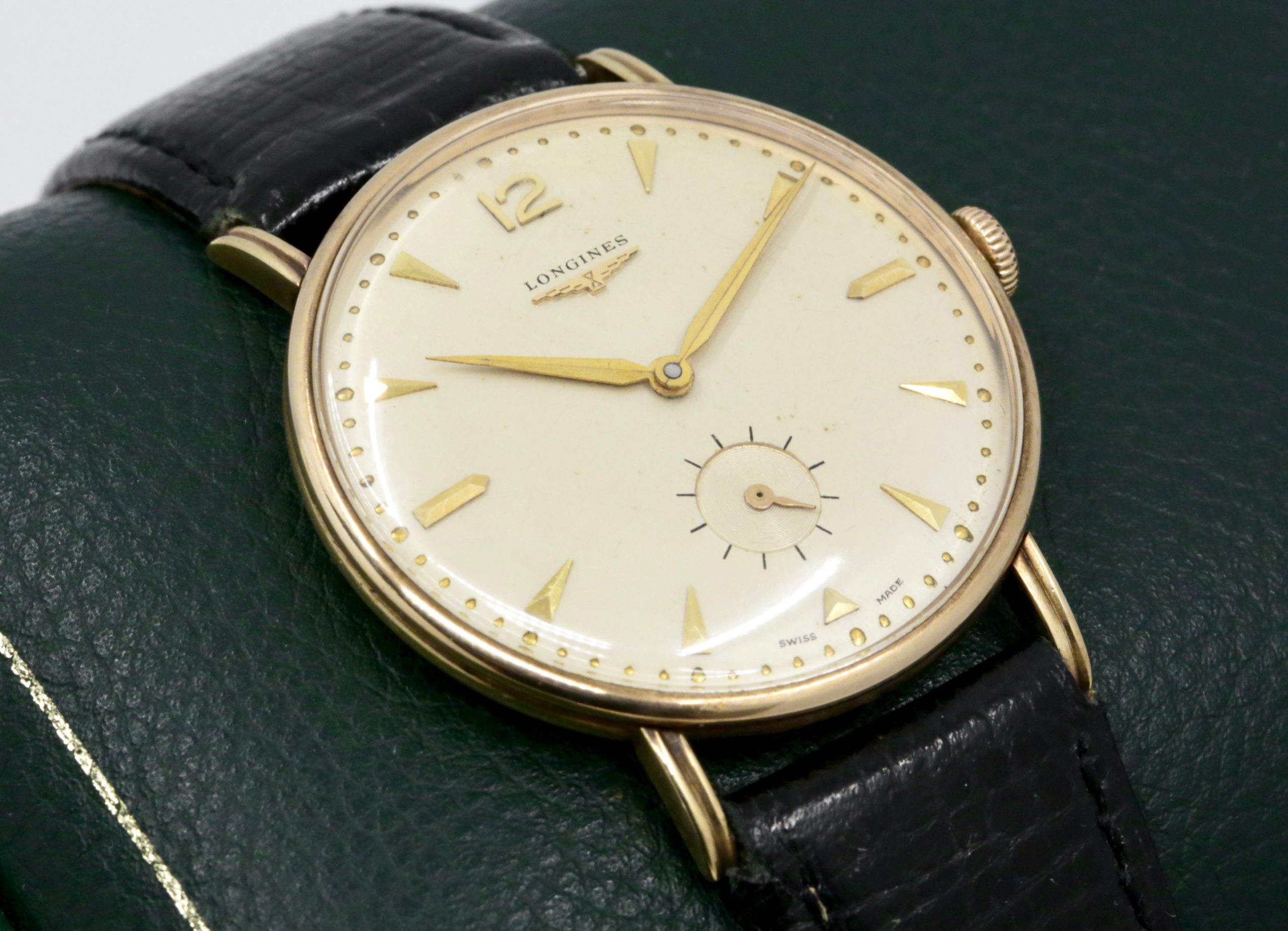 Longines gents 0.375ct rose gold, manual winding calibre 27M with 17 jewels, just traded !!! as traded $600.00 + GST.