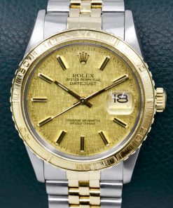 Rolex Oyster Perpetual Datejust Turn-O-Graph, in Stainless Steel & 18ct Yellow Gold, Champagne Linen Dial, on Stainless Steel & 18ct Yellow Gold Rolex Jubilee Bracelet, Ref. 16253, Circa: 1984, with Rolex Box