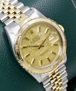 Alternative view of Rolex Oyster Perpetual Datejust Turn-O-Graph, in Stainless Steel & 18ct Yellow Gold, Champagne Linen Dial, on Stainless Steel & 18ct Yellow Gold Rolex Jubilee Bracelet, Ref. 16253, Circa: 1984, with Rolex Box