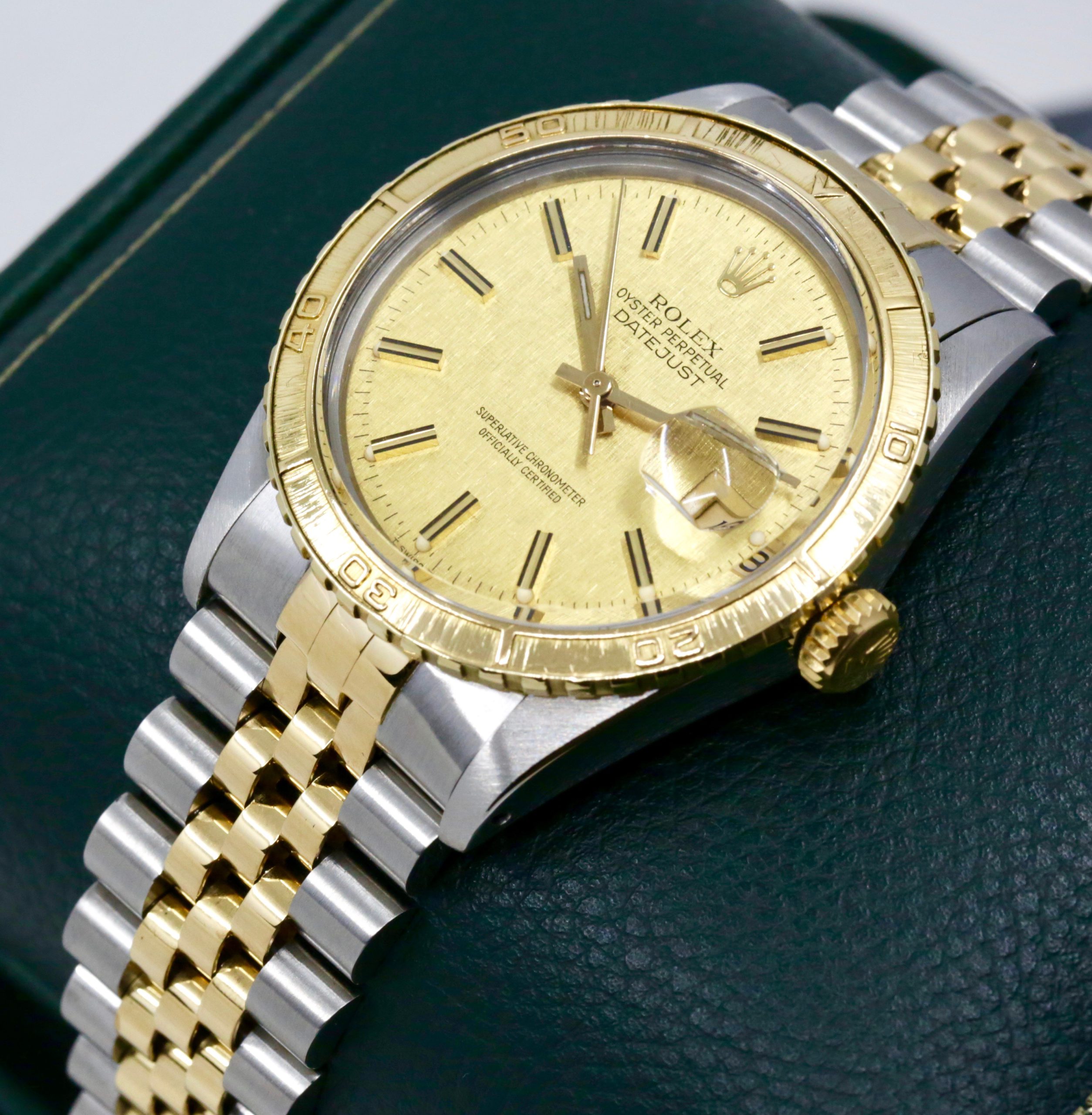 Rolex Oyster Perpetual Datejust Turn-O-Graph, in Stainless Steel & 18ct Yellow Gold, Champagne Linen Dial, on Stainless Steel & 18ct Yellow Gold Rolex Jubilee Bracelet, Ref. 16253, Circa: 1984, with Rolex Box - Image 3