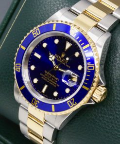 Alternative view of Rolex Submariner Date, Stainless Steel & 18ct Yellow Gold, Blue Index Dial, on Stainless Steel & 18ct Yellow Gold Rolex Oyster Bracelet, Ref. 16613, Circa: 2003, with Box, Books, & Rolex Warranty Certificate