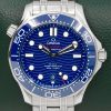 Omega Seamaster Diver 300M, Stainless Steel, Blue Index Dial, Blue Ceramic Bezel, on Stainless Steel Omega Bracelet, Ref. 210.30.42.20.03.001, Circa: 2019, with Box, Books & Omega Warranty Cards