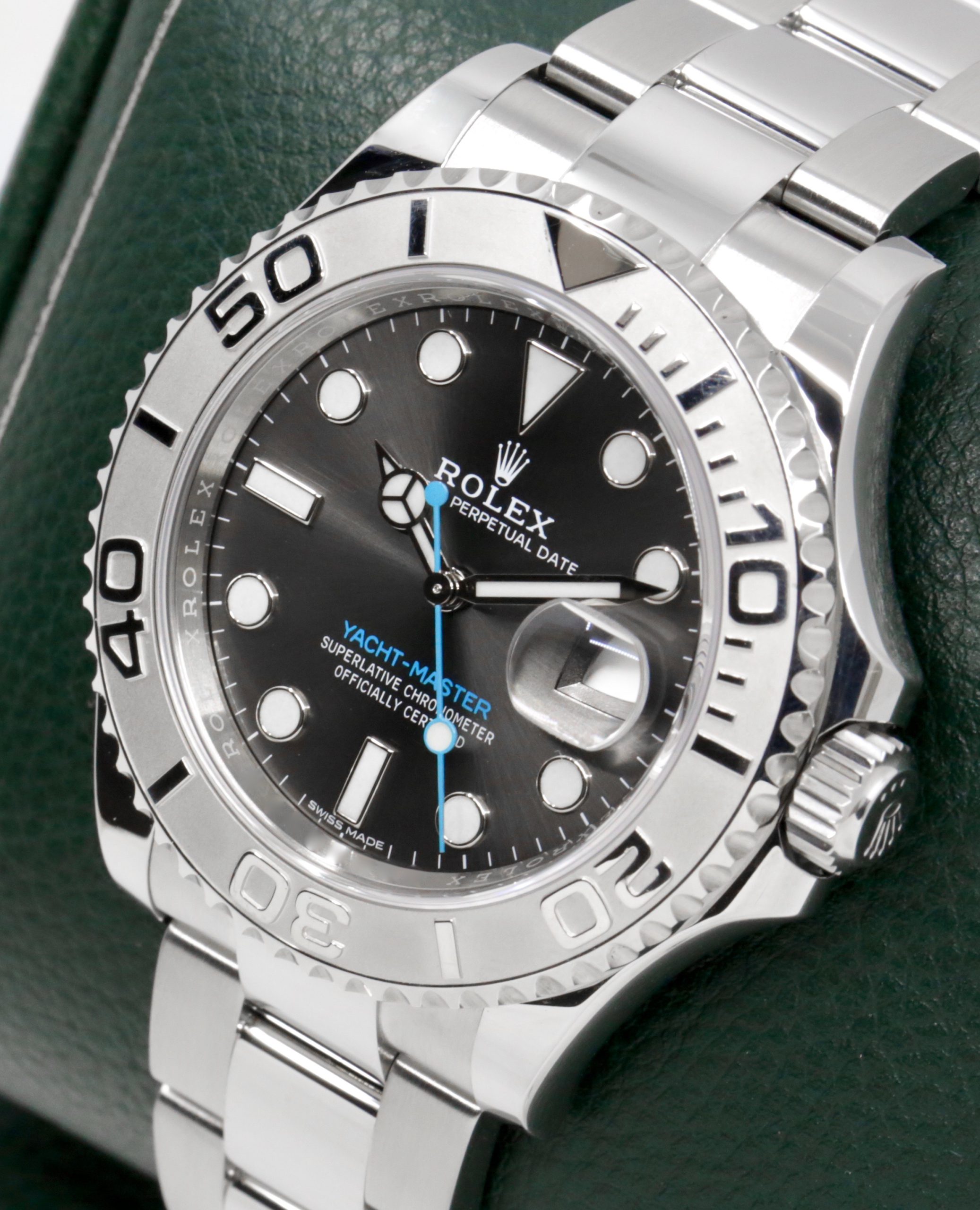 Rolex Yacht-Master 40 in Stainless Steel, Platinum Bezel, Rhodium Index Dial, on Rolex Stainless Steel Oyster Bracelet, Ref. 116622, Circa: 2018, with Box, Book and Rolex Warranty Card. - Image 2