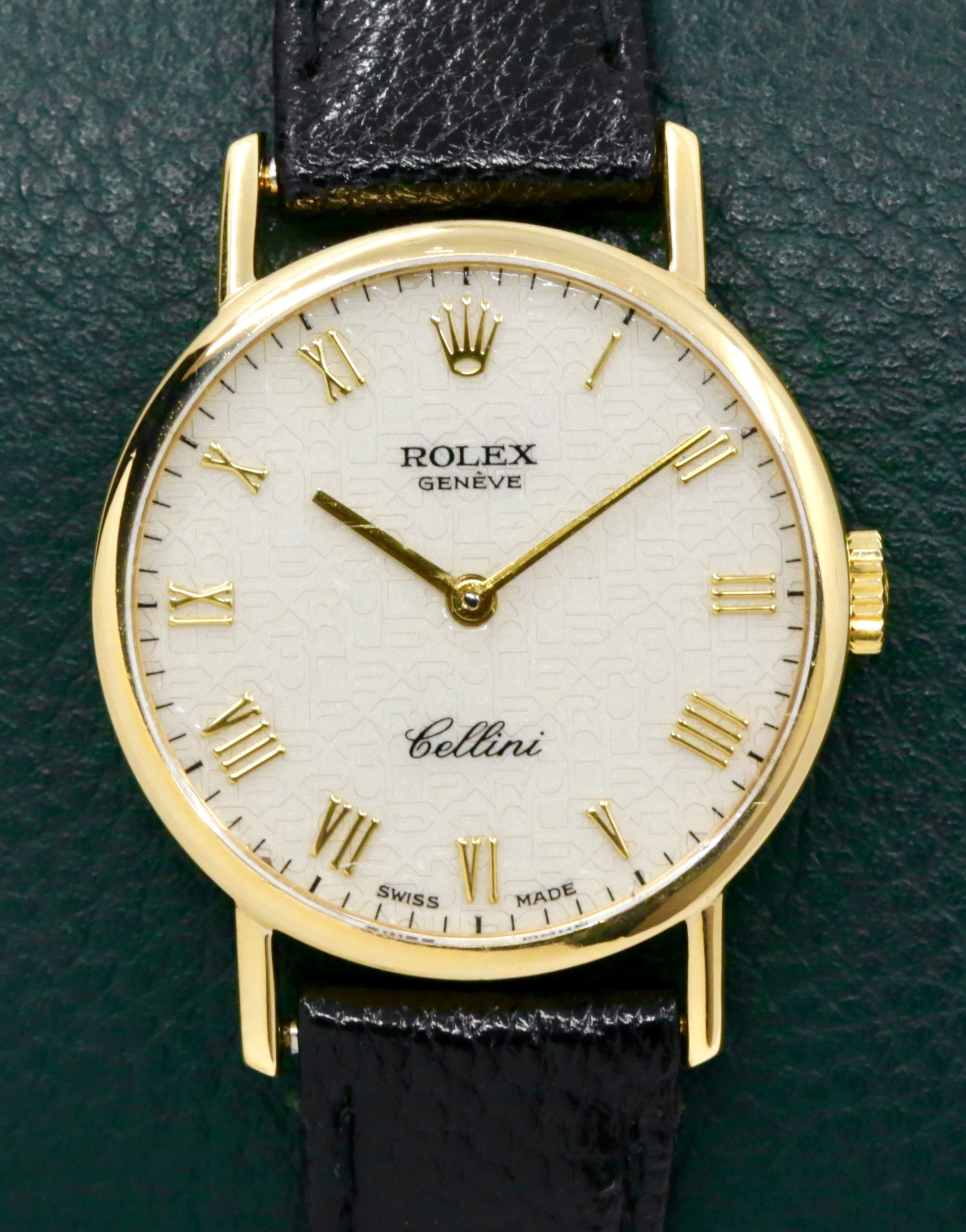 Rolex Cellini Ladies Wristwatch, in 18ct Yellow Gold, Silver "Jubilee" Dial with Roman Numerals, on Rolex Leather Strap with 18ct Yellow Gold Rolex Tang Buckle, Ref. 5109/8, Circa: 1991, with Box & Rolex Warranty Certificate