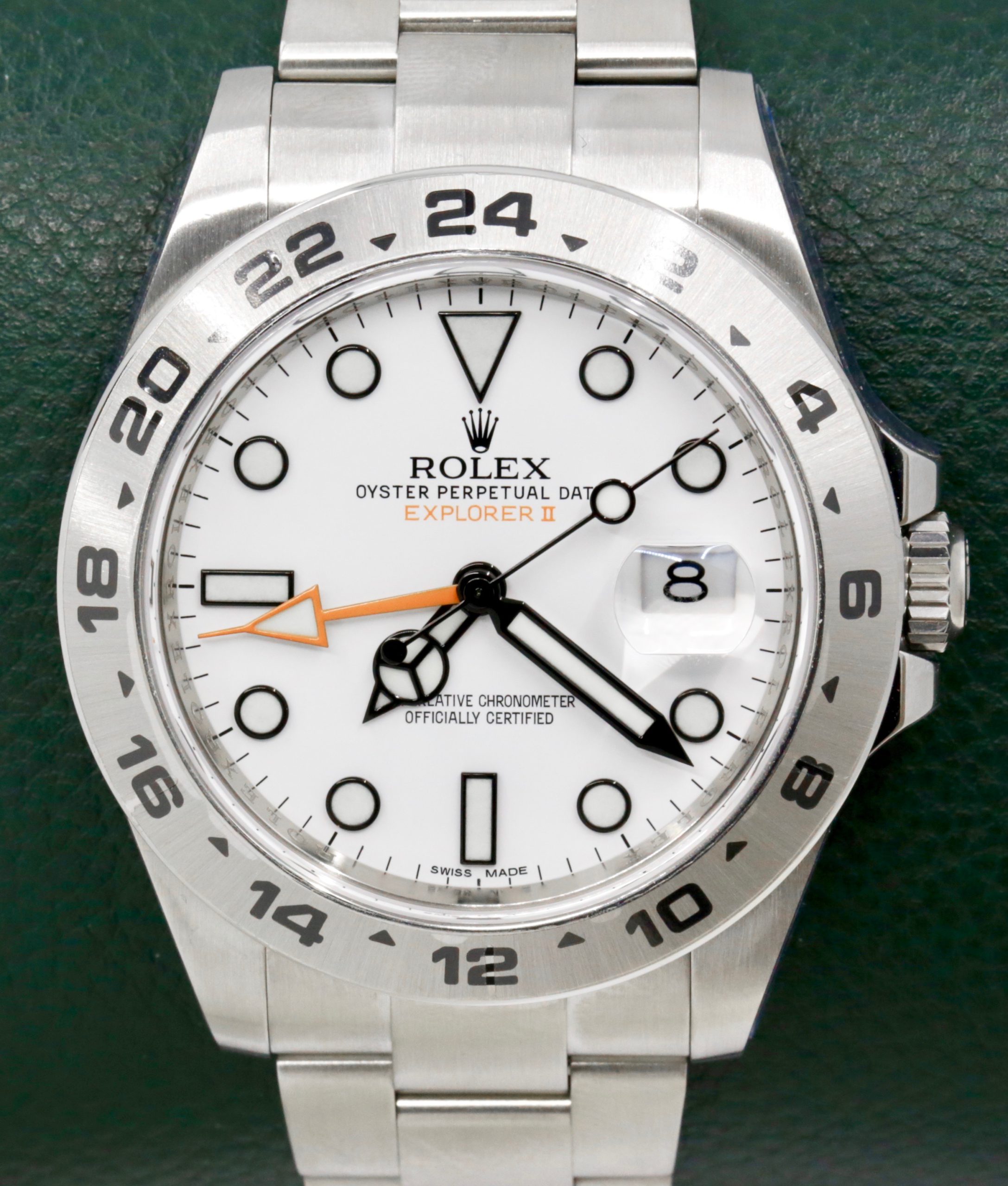 Rolex Explorer II "Polar", Stainless Steel, White Index Dial with Orange GMT Hand, on Stainless Steel Rolex Oyster Bracelet, Ref. 216570, Circa: 2015, with Rolex Box