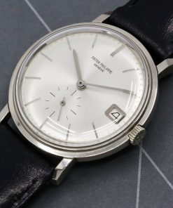 Alternative view of Patek Philippe Vintage Calatrava in 18ct White gold, Silver index dial. Ref 3445 automatic Calibre 27-460M 37 jewels, Ca 1967 with Archive certificate..