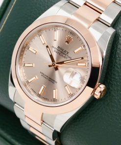 Alternative view of Rolex Datejust 41, Stainless Steel & 18ct Everose Gold, Sundust Index Dial, on Stainless Steel & 18ct Everose Gold Rolex Oyster Bracelet, Ref. 126301, Circa: 2018, with Box, Books, Swing Tag, & Rolex Warranty Card