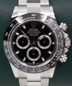 Rolex Cosmograph Daytona, Stainless Steel, Black Ceramic Bezel, Black Index Dial, on Stainless Steel Rolex Oyster Bracelet, Ref. 116500LN, Circa: 2021, Complete with Box, Books, Swing Tags, Rolex Warranty card & Balance of 5 Year Rolex Factory Warranty