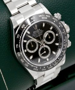Alternative view of Rolex Cosmograph Daytona, Stainless Steel, Black Ceramic Bezel, Black Index Dial, on Stainless Steel Rolex Oyster Bracelet, Ref. 116500LN, Circa: 2021, Complete with Box, Books, Swing Tags, Rolex Warranty card & Balance of 5 Year Rolex Factory Warranty