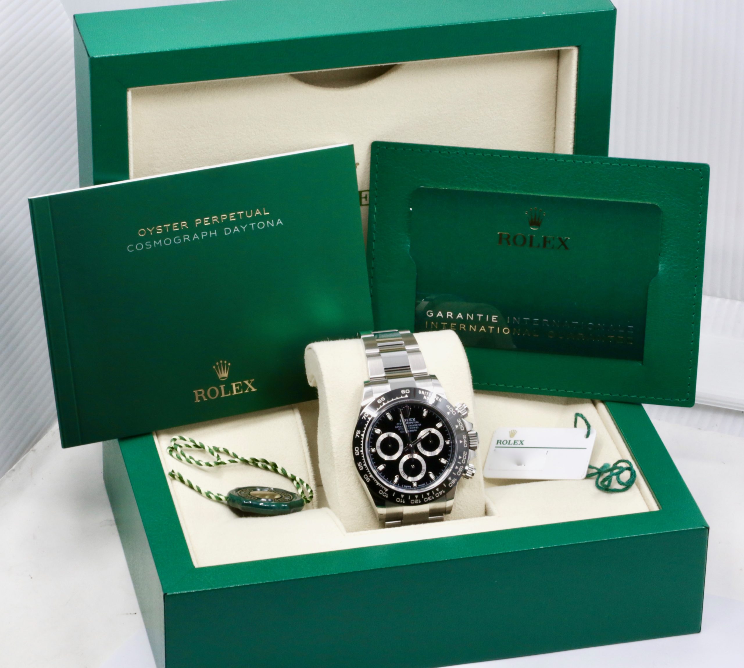 Rolex Cosmograph Daytona, Stainless Steel, Black Ceramic Bezel, Black Index Dial, on Stainless Steel Rolex Oyster Bracelet, Ref. 116500LN, Circa: 2021, Complete with Box, Books, Swing Tags, Rolex Warranty card & Balance of 5 Year Rolex Factory Warranty - Image 7