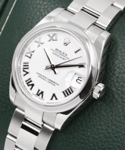 Alternative view of Rolex Oyster Pereptual Datejust 31, Stainless Steel, Domed Bezel, with White Roman Dial, on Stainless Steel, Rolex Oyster Bracelet, Ref. 178240, Circa: 2008, with Rolex Service Card, & Balance of 2 Year Rolex Service Warranty