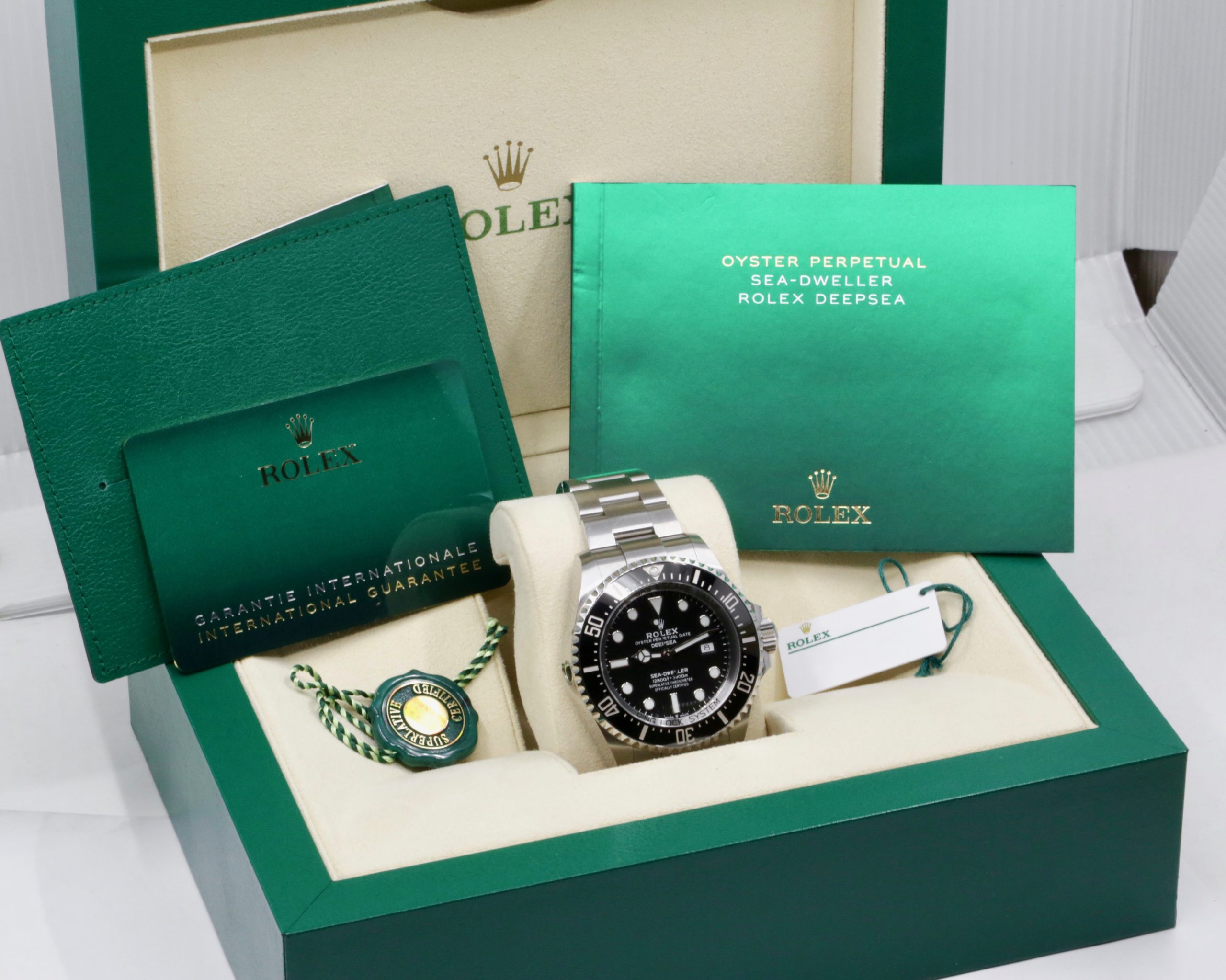 Rolex Sea-Dweller Deepsea, 44mm, Stainless Steel, Black Ceramic Bezel, Black Index Dial, on Stainless Steel Rolex Oyster Bracelet, Ref. 126660, Circa: 2020, Complete with Box, Books, Swing Tags, Rolex Warranty Card & Balance of 5 Year Rolex Factory Warranty - Image 7