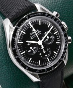 Alternative view of Omega Speedmaster Professional, "Moonwatch", Stainless Steel, Black Index Dial, Hesalite Crystal, on Black Omega Fabric Strap with Stainless Steel Omega Deployant, Ref. 310.32.42.50.01.001, Circa: 2021, with Box, Book, Omega Warranty Card & Balance of 5 Year Omega Factory Warranty