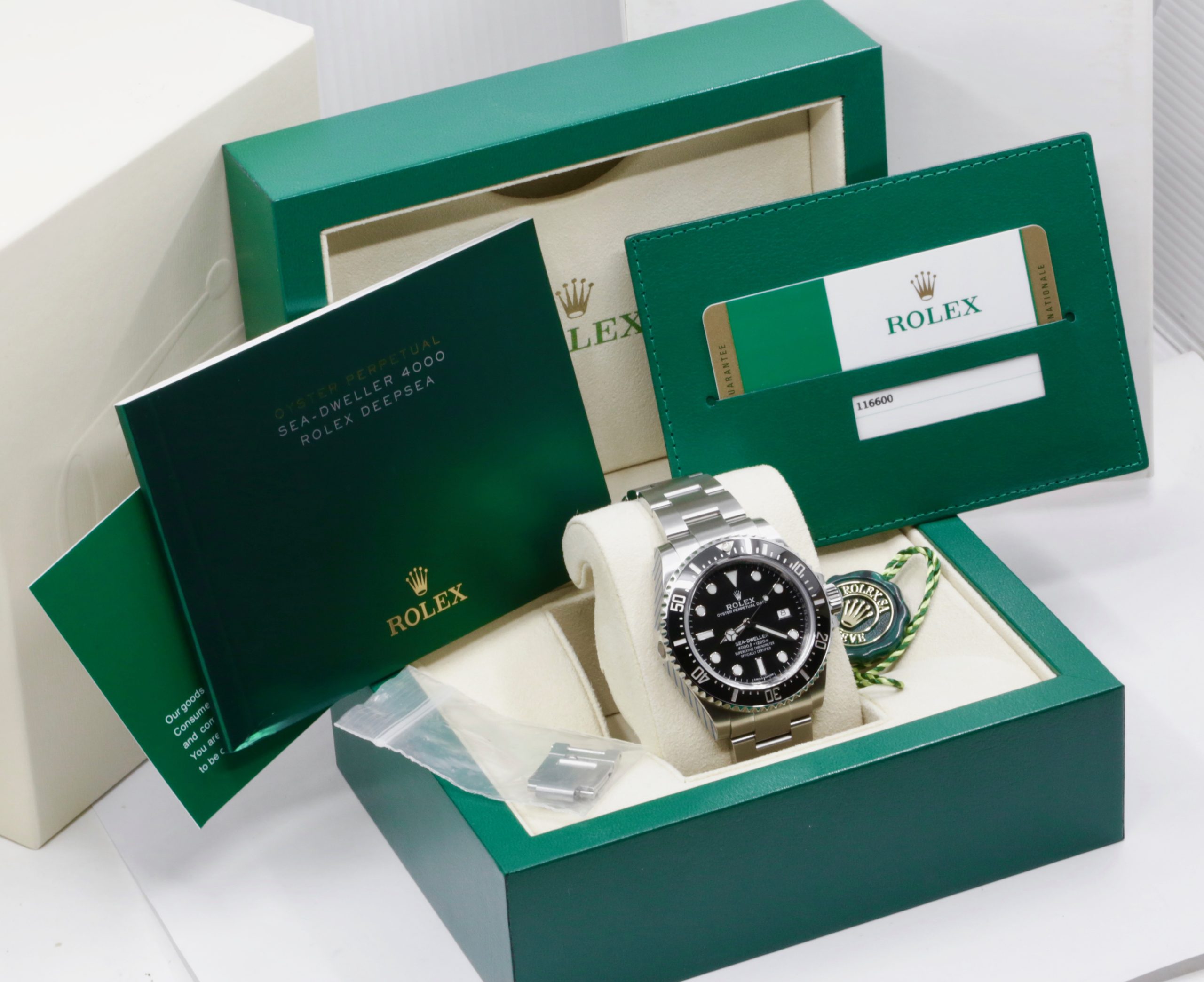 Rolex Sea-Dweller 4000, Stainless Steel, 40mm Case, Black Ceramic Bezel, Black Index Dial, on Stainless Steel Rolex Oyster Bracelet, Ref. 116600, Circa: 2016, with Box, Books, & Rolex Warranty Card - Image 7
