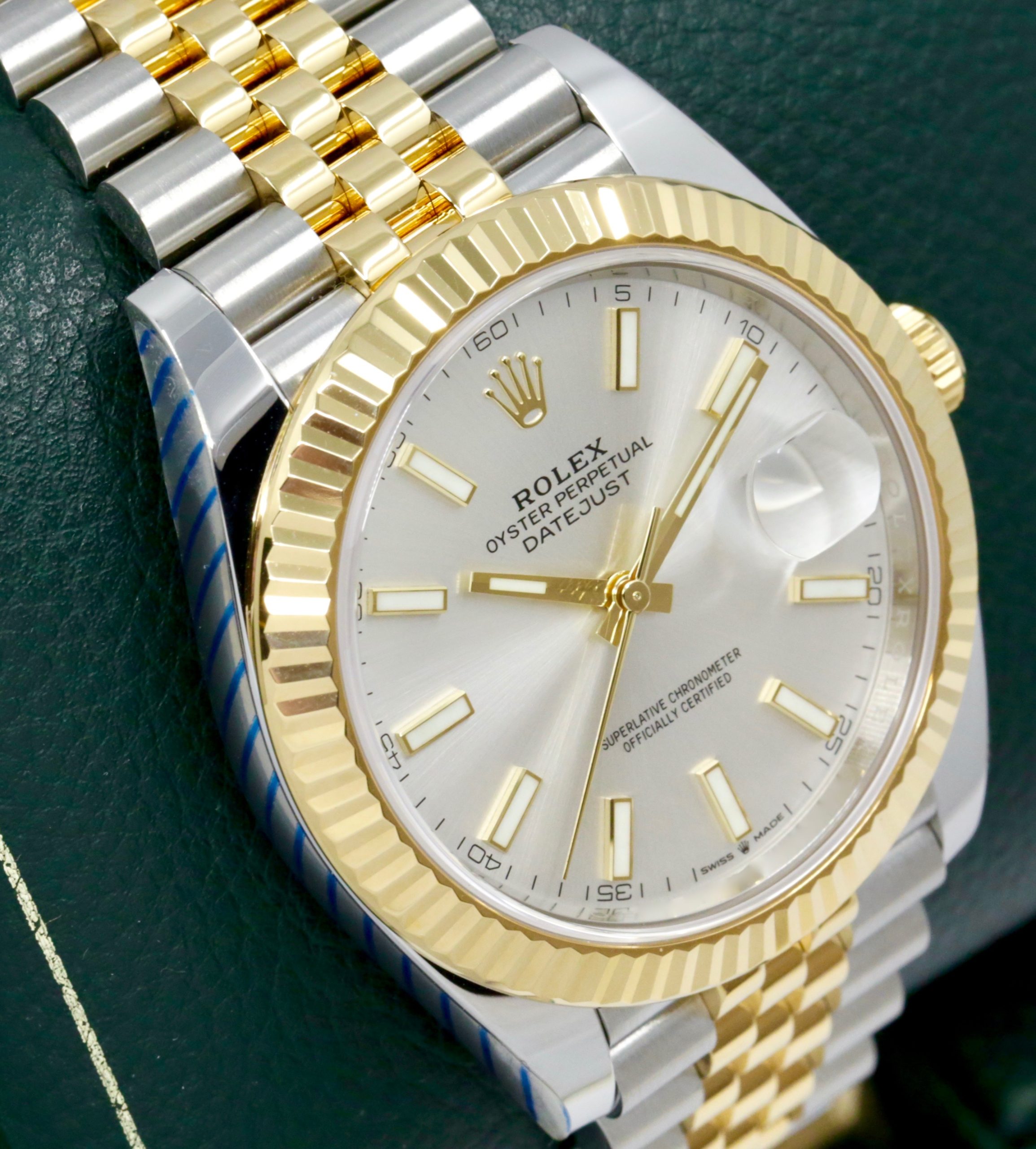 Rolex Datejust 41, Stainless Steel & 18ct Yellow Gold, Fluted Bezel, Silver Index Dial, on Stainless Steel & 18ct Yellow Gold Rolex Jubilee Bracelet, Ref. 126333, Circa: 2019, with Box, Books, Rolex Warranty Card & Balance of 5 Year Rolex Factory Warranty - Image 3