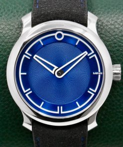 Ming 17.09, in Stainless Steel, Blue Index Dial, on Black & Blue Alcantara Strap with Stainless Steel Ming Tang Buckle, Circa: 2024, with Box & Papers