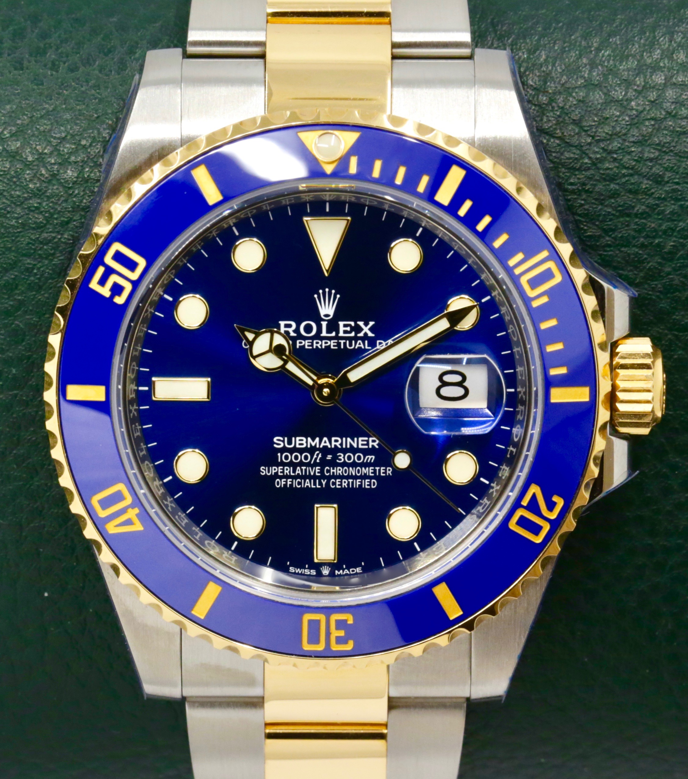 Rolex Submariner Date "Bluesy", 41mm, in Stainless Steel & 18ct Yellow Gold, Blue Index Dial, Blue Ceramic Bezel, on Stainless Steel & 18ct Yellow Gold Rolex Oyster Bracelet, Ref. 126613LB, Circa: 2020, with Box, Books, Swing Tags, Rolex Warranty Card, & Balance of 5 Year Rolex Factory Warranty