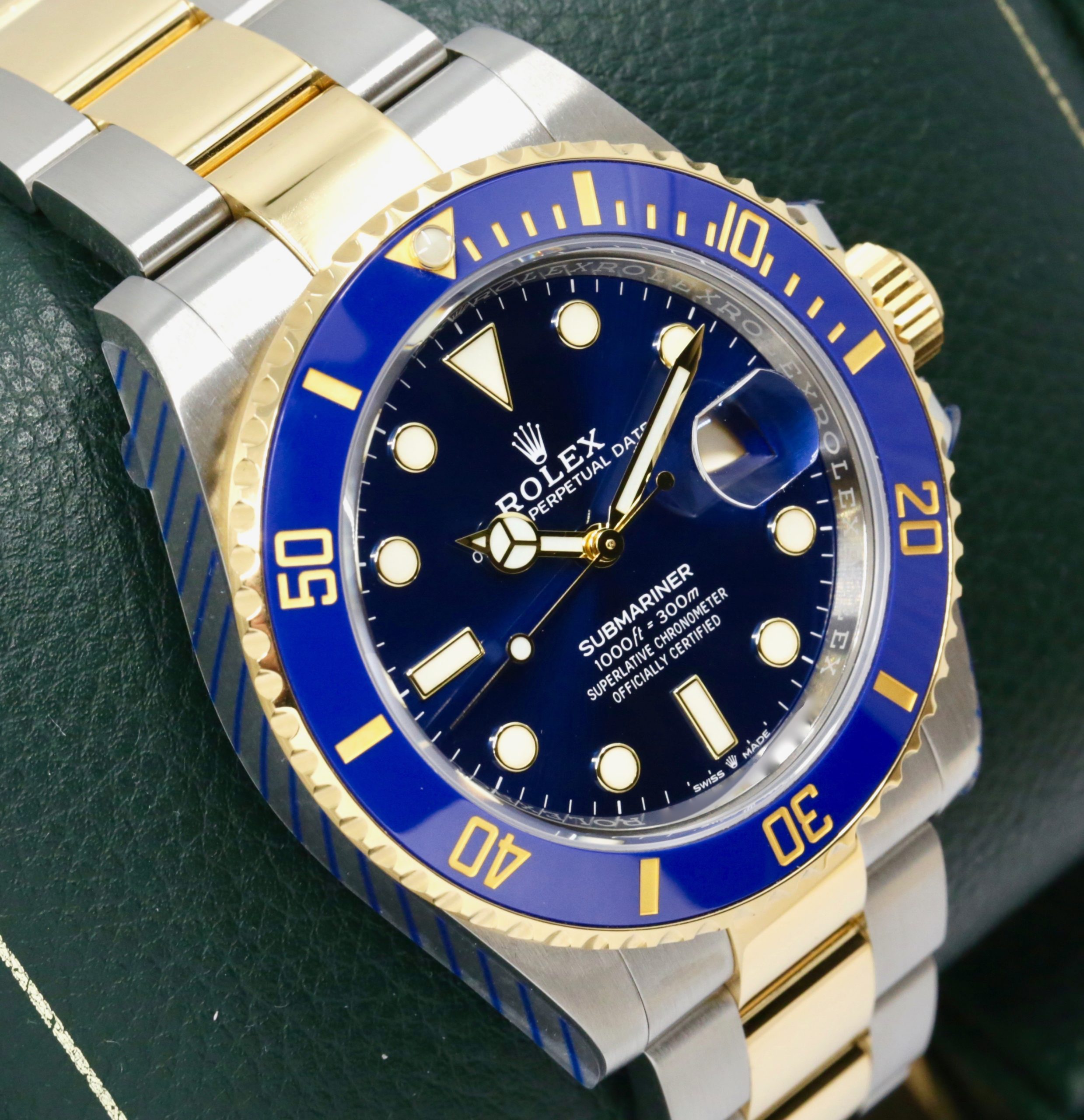 Rolex Submariner Date "Bluesy", 41mm, in Stainless Steel & 18ct Yellow Gold, Blue Index Dial, Blue Ceramic Bezel, on Stainless Steel & 18ct Yellow Gold Rolex Oyster Bracelet, Ref. 126613LB, Circa: 2020, with Box, Books, Swing Tags, Rolex Warranty Card, & Balance of 5 Year Rolex Factory Warranty - Image 3