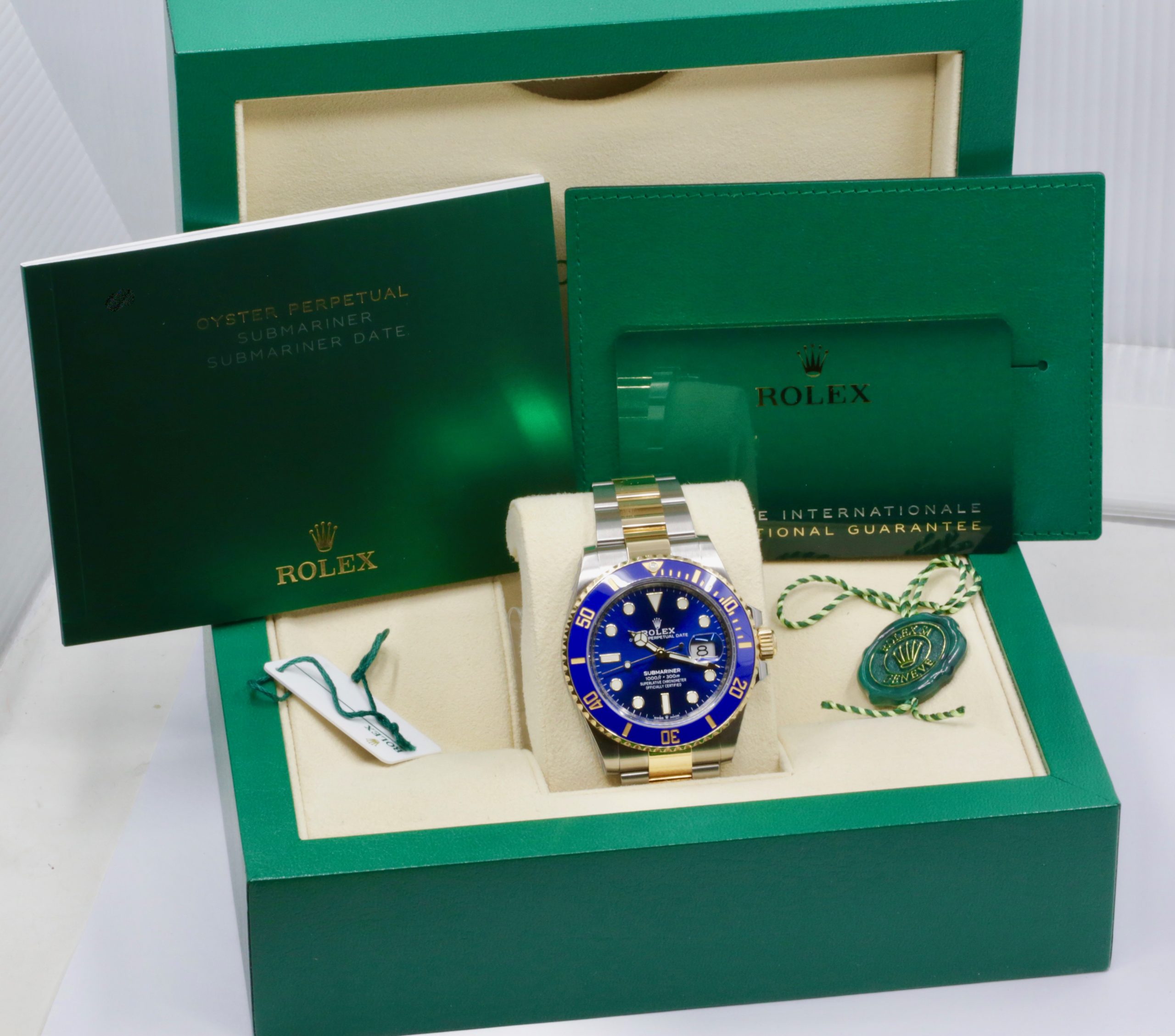 Rolex Submariner Date "Bluesy", 41mm, in Stainless Steel & 18ct Yellow Gold, Blue Index Dial, Blue Ceramic Bezel, on Stainless Steel & 18ct Yellow Gold Rolex Oyster Bracelet, Ref. 126613LB, Circa: 2020, with Box, Books, Swing Tags, Rolex Warranty Card, & Balance of 5 Year Rolex Factory Warranty - Image 7