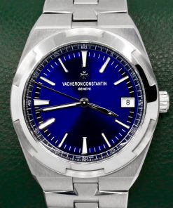 Vacheron Constantin Overseas, in Stainless Steel, with Blue Index Dial, on Stainless Steel Vacheron Constantin Bracelet, Ref. 4500V/110A-B128, Circa: 2022, Complete with Box, Books, & Vacheron Constantin Warranty Card
